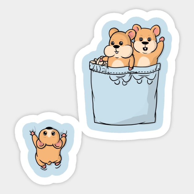 Cute Pocket Hamsters Sticker by Beka